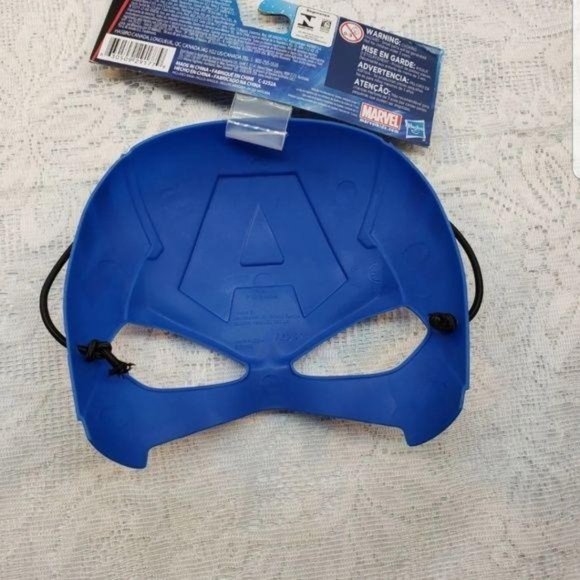 Rubies Marvel Captain America Plastic MASK Halloween‎ Costume Child Blue - Picture 3 of 5
